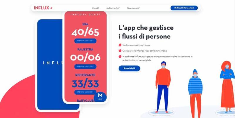 Influx+, la app che segnala code e assembramenti